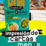 impresión cartas menú